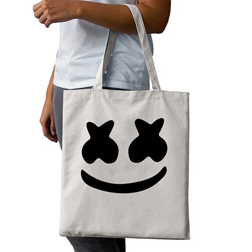 Marshmello Dj shopping Bag Printed - Marshmellow Dj Music Shipping bag Multicolor